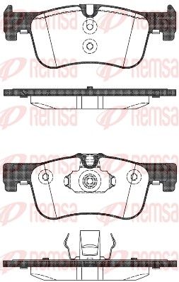 Комплект гальмівних накладок, дискове гальмо, Remsa 1478.10