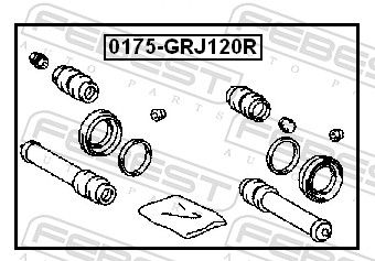 FEBEST 0175-GRJ120R Repair Kit, brake caliper