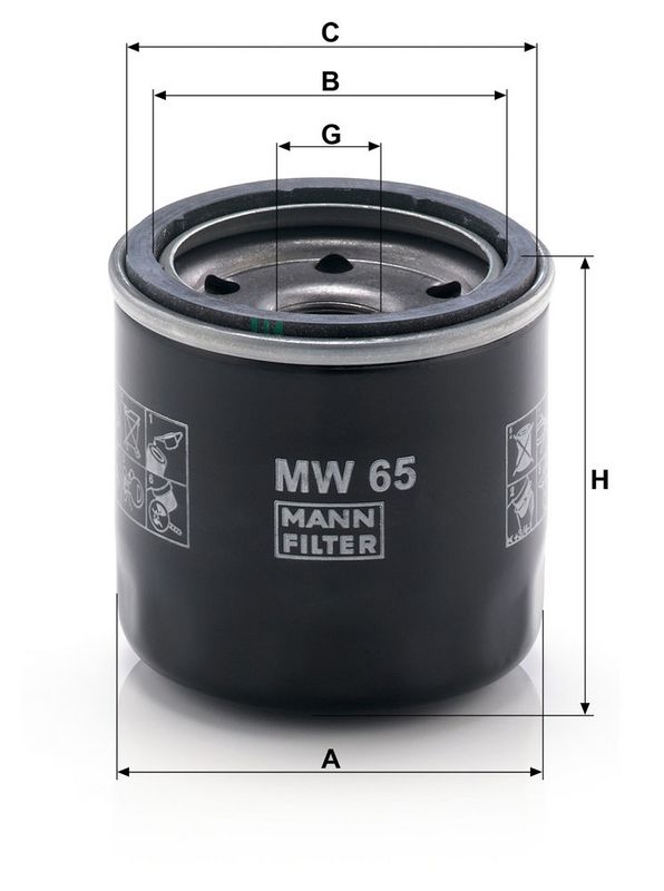 Õlifilter, MANN-FILTER MW 65