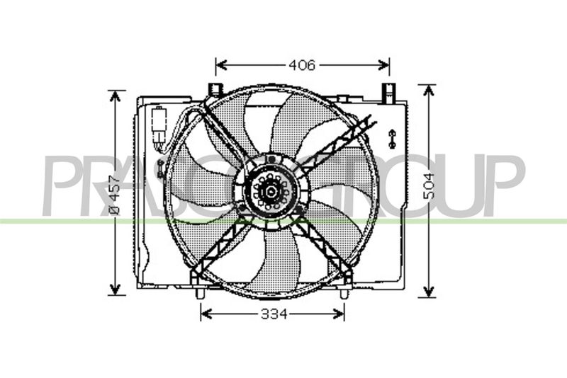 PRASCO ventilátor, motorhűtés ME025F002