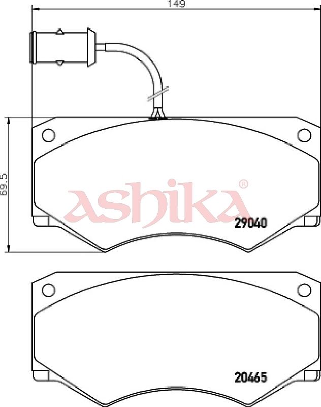 ASHIKA 50-00-0232 Brake Pad Set, disc brake