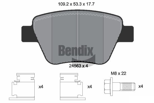 BENDIX Braking fékbetétkészlet, tárcsafék BPD1225