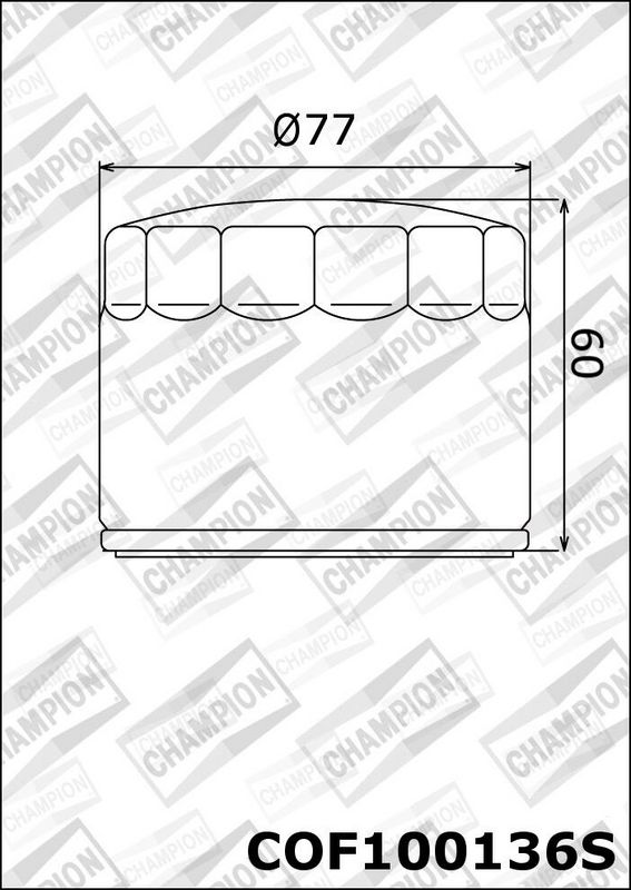 CHAMPION Filtre à huile COF100136S