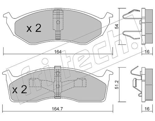 fri.tech. 365.1 Brake Pad Set, disc brake