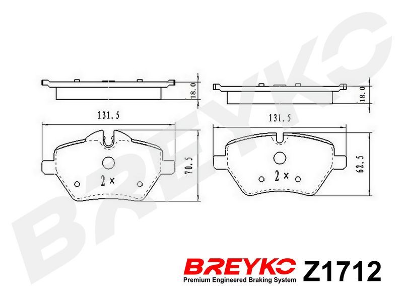 DAVID VASCO Z1712 Brake Pad Set, disc brake