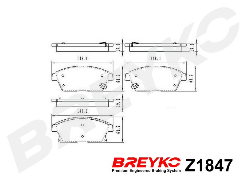 DAVID VASCO Z1847 Brake Pad Set, disc brake