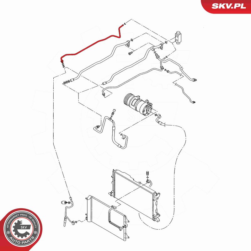 ESEN SKV 54SKV629 High/Low-pressure Line, air conditioning