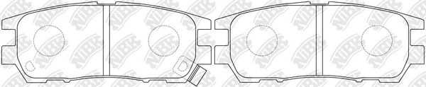 Комплект гальмівних накладок, дискове гальмо, Nibk PN3280