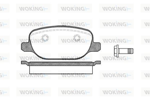 Комплект гальмівних накладок, дискове гальмо, Woking P9783.00