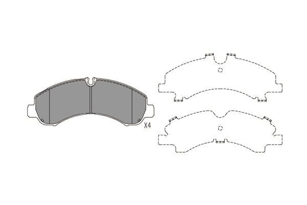 Kavo Parts Комплект тормозных колодок, дисковый тормоз