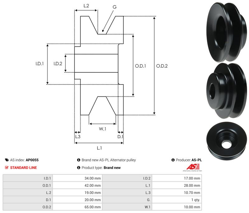 Rihmaratas, generaator, AS-PL AP0055