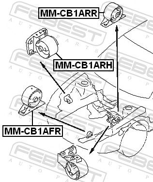 Опора, двигун, Febest MM-CB1ARR