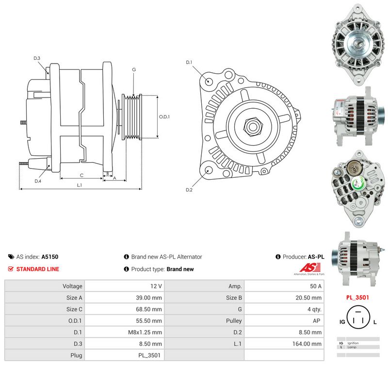 Generaator, AS-PL A5150