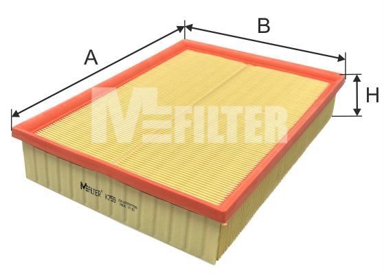 Повітряний фільтр, Mfilter K759