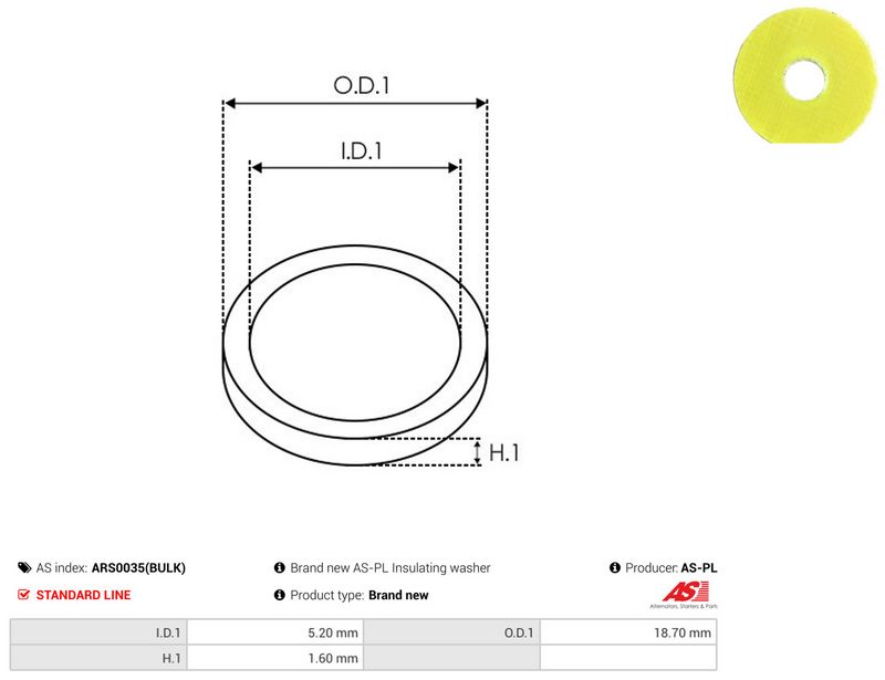 AS-PL ARS0035(BULK) Repair Set, alternator
