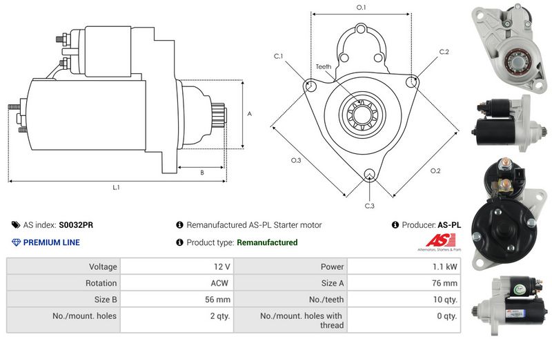 Starter, AS-PL S0032PR