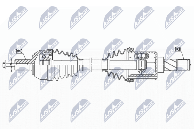 NTY hajtótengely NPW-VV-146