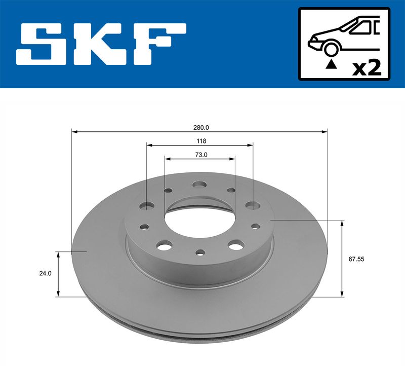 SKF VKBD 80036 V2 Brake Disc