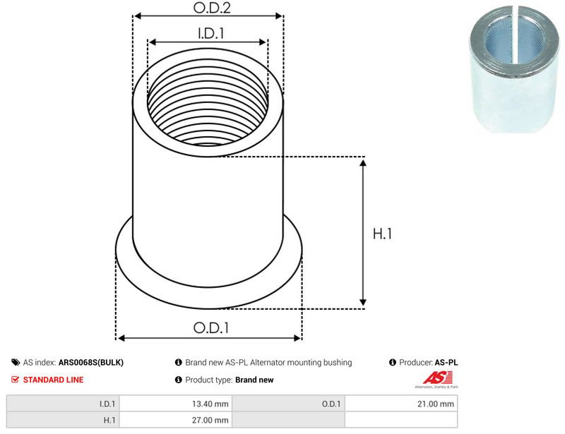 AS-PL ARS0068S(BULK) Repair Set, alternator