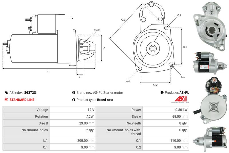 AS-PL S6372S Starter