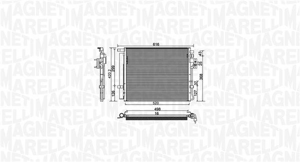 MAGNETI MARELLI kondenzátor, klíma 350203983000