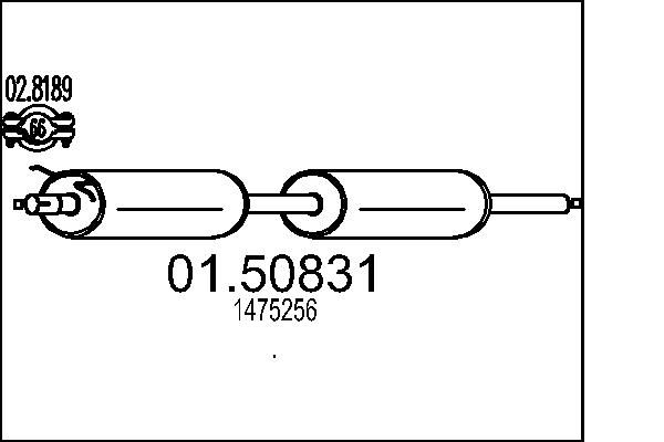 Проміжний глушник, Mts 01.50831