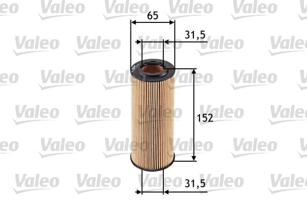 VALEO Фільтр масляний вставка 3,0D: BMW E46/90,E60/61,E65/66, E53/83