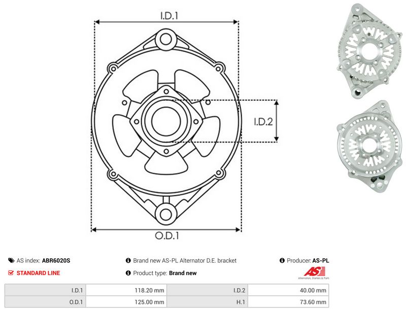 AS-PL ABR6020S Protective Cap, alternator