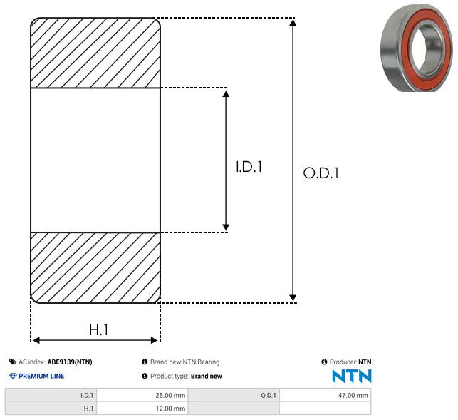 AS-PL ABE9139(NTN) Bearing