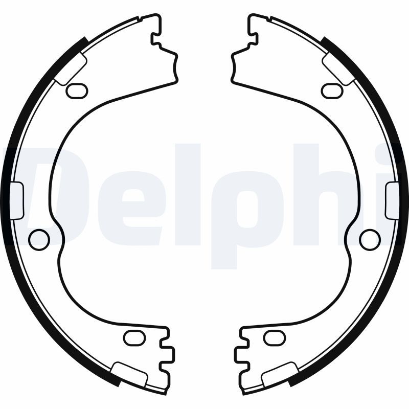 Комплект гальмівних колодок, стоянкове гальмо, Delphi LS2166