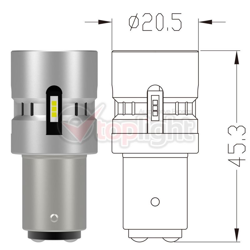 AE TOPLIGHT 41482 Lemputė P21/5W 12V 14/5W