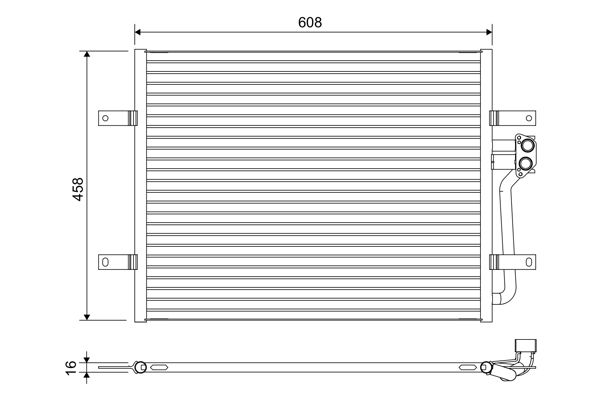 VALEO Condensor, airconditioning 822654