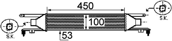 Product Image - Intercooler, inlaatluchtkoeler - CI250000P - MAHLE