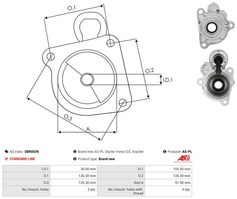 AS-PL SBR0039 Starter Lid, carburettor