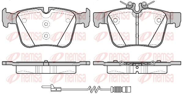 Комплект гальмівних накладок, дискове гальмо, Remsa 1516.20