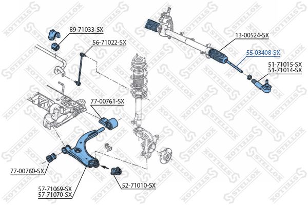 STELLOX 55-03408-SX Inner Tie Rod