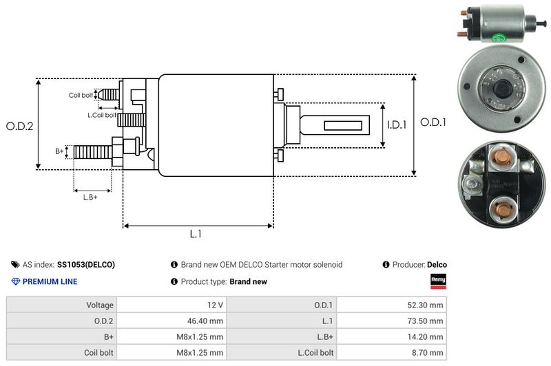 AS-PL SS1053(DELCO) Solenoid Switch, starter