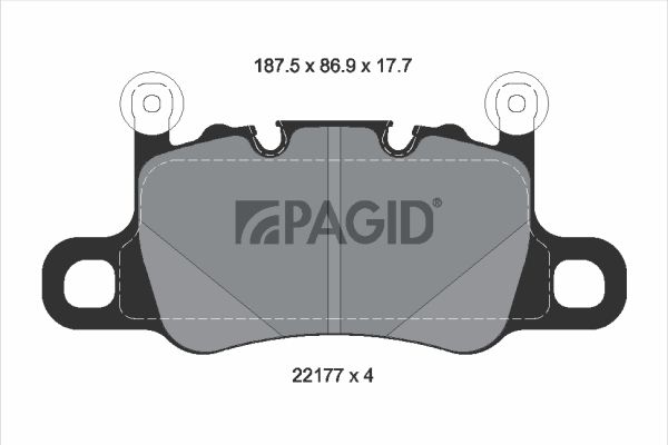 Комплект гальмівних накладок, дискове гальмо