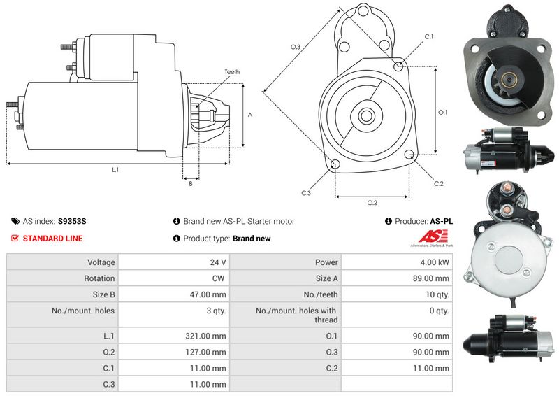AS-PL S9353S Starter