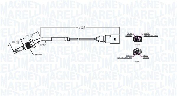 MAGNETI MARELLI 172000181010 Sensor, exhaust gas temperature