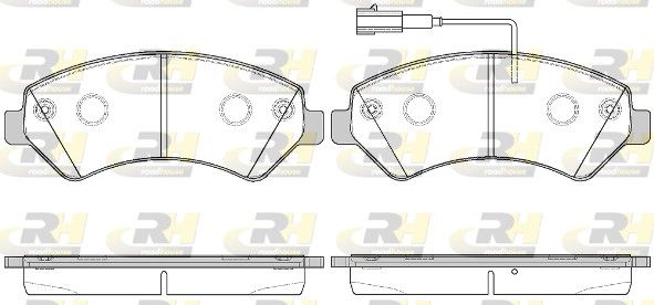 Комплект гальмівних накладок, дискове гальмо, Roadhouse 2127522