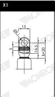 MONROE ML5596 Gas Spring, bonnet