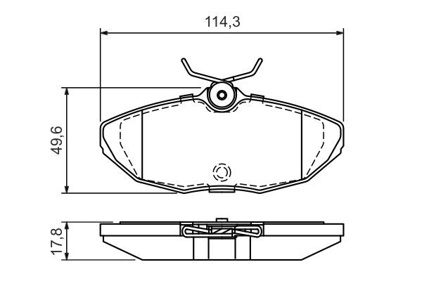 BOSCH 0 986 424 702 Brake Pad Set, disc brake