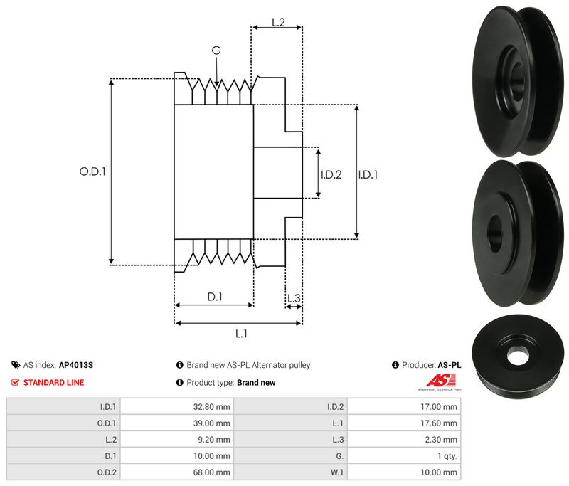 Rihmaratas, generaator, AS-PL AP4013S