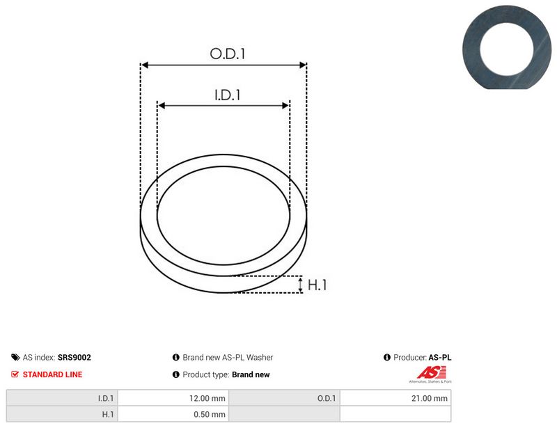 AS-PL SRS9002 Repair Set, alternator