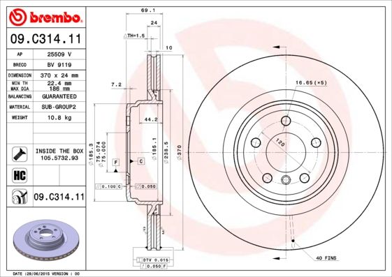 Automeks | ABS 09.C314.11 , Brake Disc