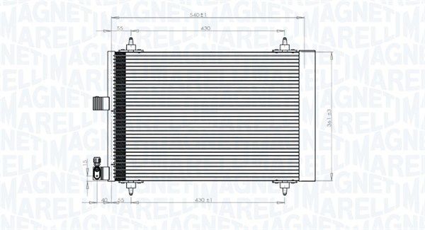 Конденсатор, система кондиціонування повітря, Magneti Marelli 350203839000