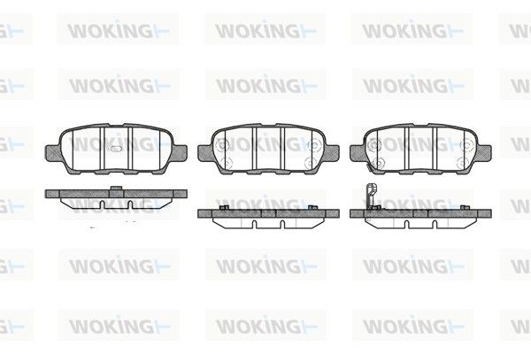 Комплект тормозных колодок на 350Z, Cube, EX, FX, G, Grand Vitara, Koleos, M, Murano, Q50, Qashqai, Teana, Tiida, X-T...