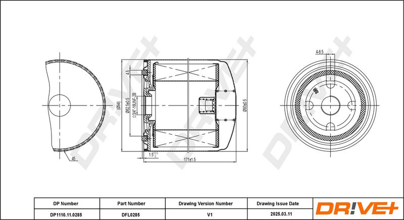 Filtru ulei DP1110.11.0285 Dr!ve+