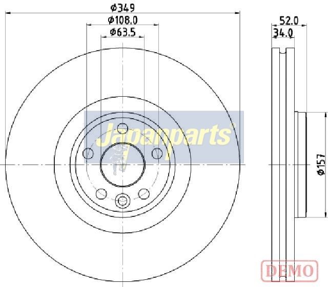 спирачен диск JAPANPARTS